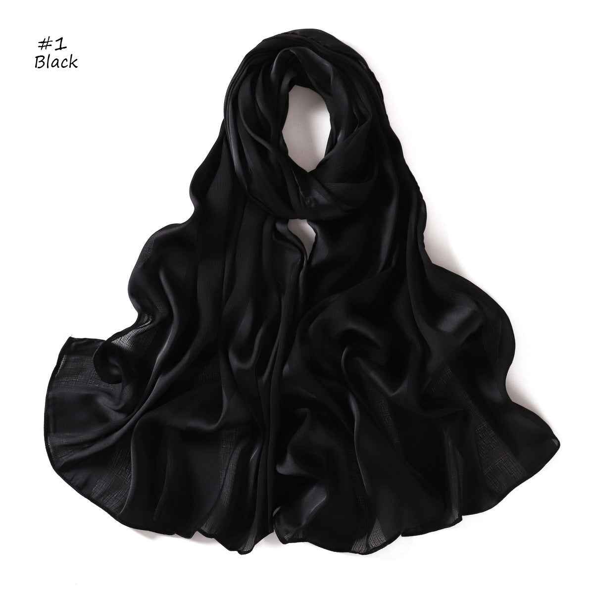 YZ291  Striped Satin Long Scarf Shawl