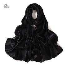 YZ291  Striped Satin Long Scarf Shawl