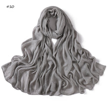 YZ322  Plain Washed-Dye Modal Crinkle Rolled-Edge Hijab