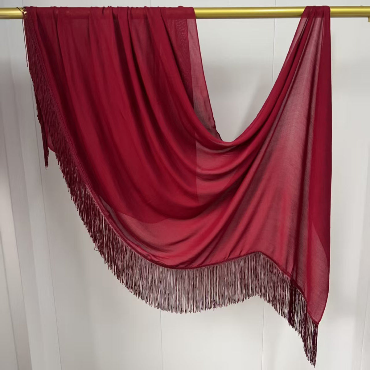 流苏花边 Plain Modal Hijab - Color Option