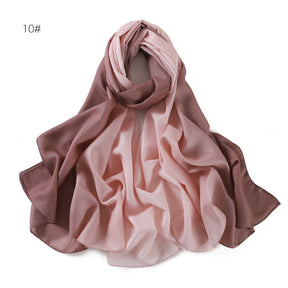 YZ199  Gradient color headscarf shawl women's scarf