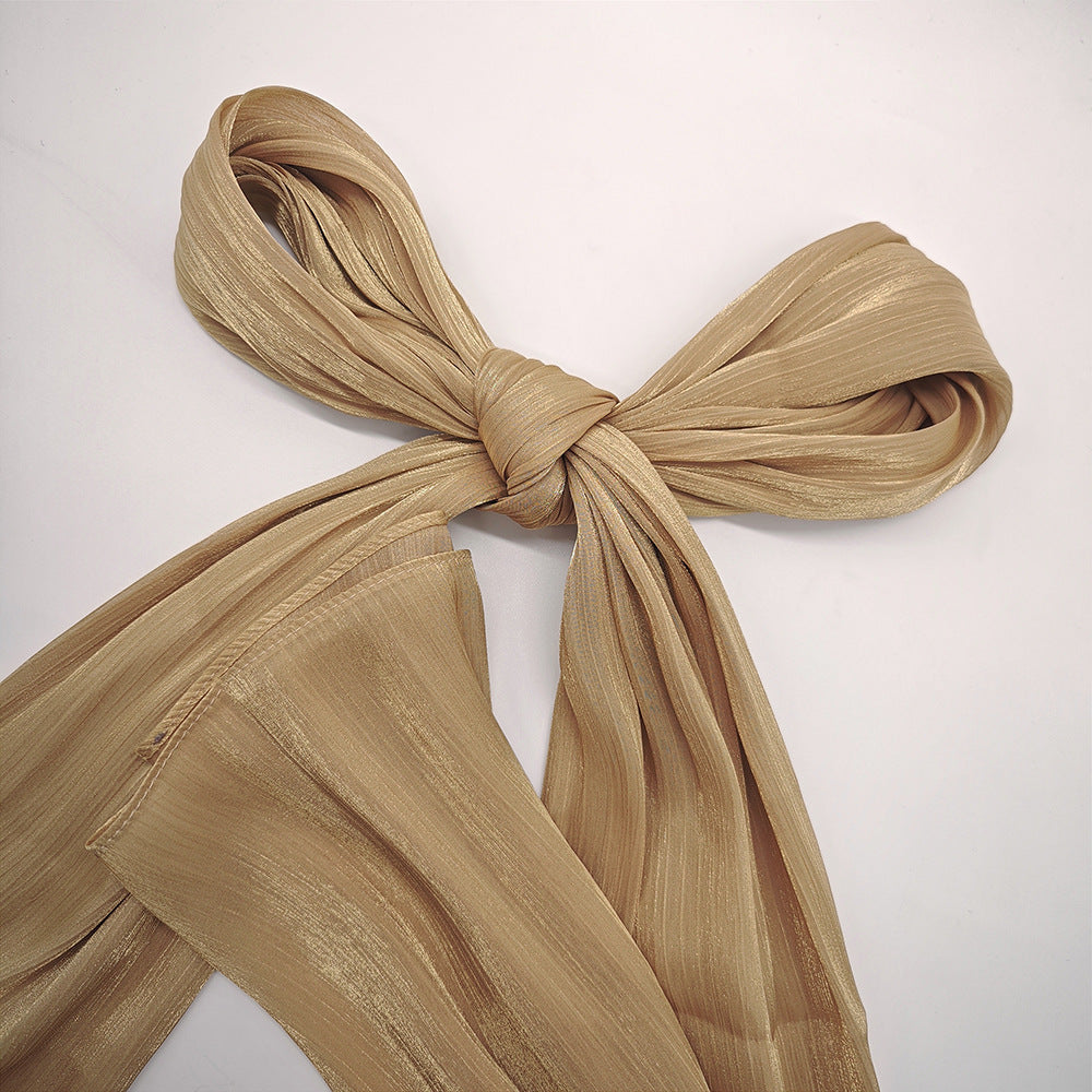 JS005  Island Satin Crepe Long Scarf