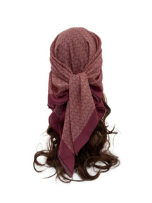 ASYLT552509018  90*90cm Paisley Printed Polyester Hotfix Rhinestone Square Scarf