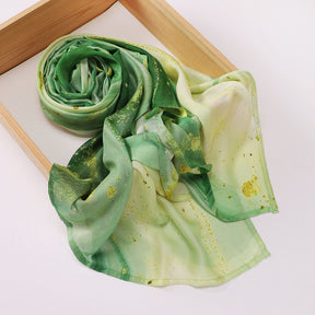MSL395  Modal printed double stitch scarf