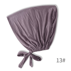 BD-01  Adjustable mercerized cotton jersey strap Muslim hat bottom cap