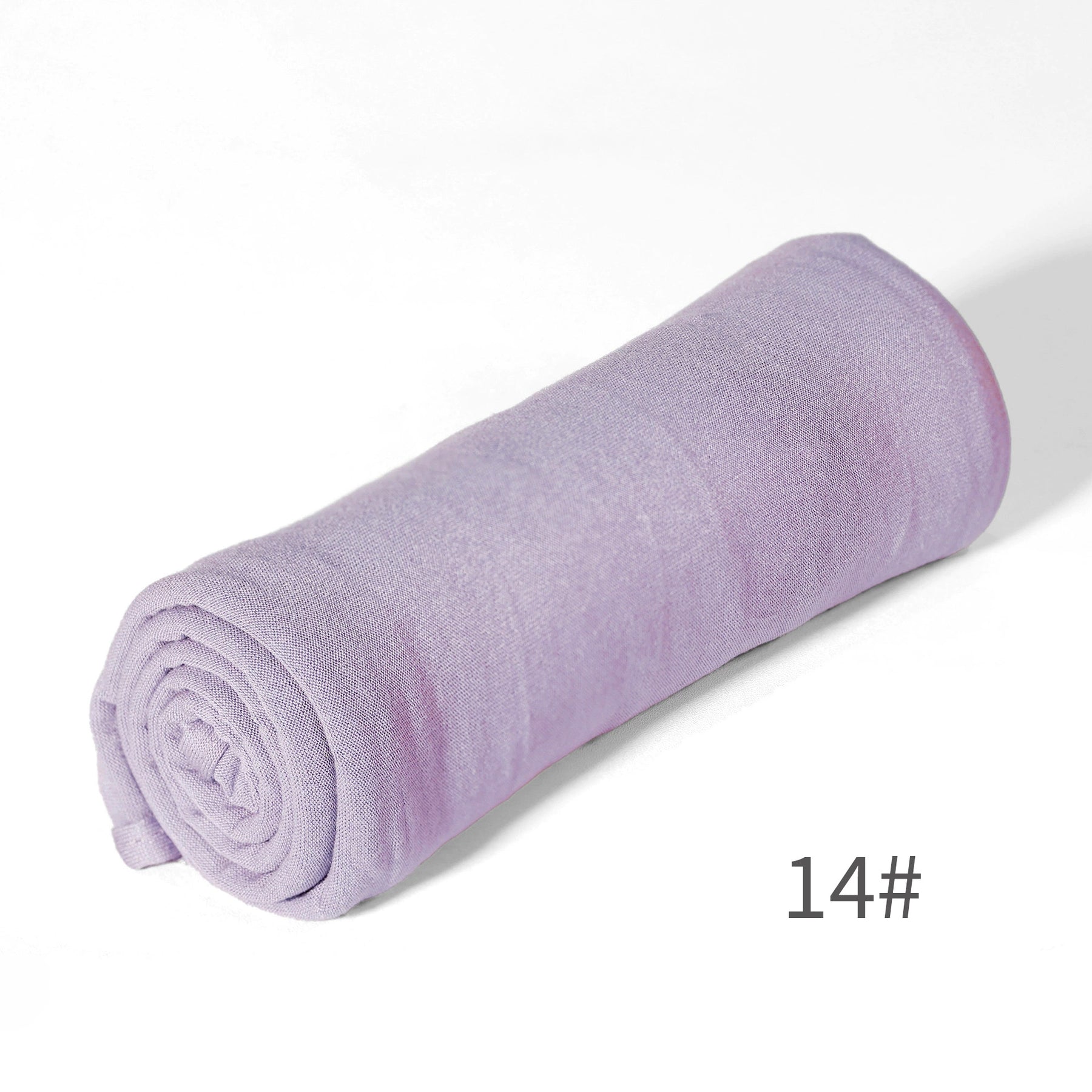 GRD14  Plain Asymmetric Mercerized Cotton Jersey Wrap Hijab
