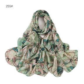 YH248-257 Pearl Chiffon Flower Pattern Printed