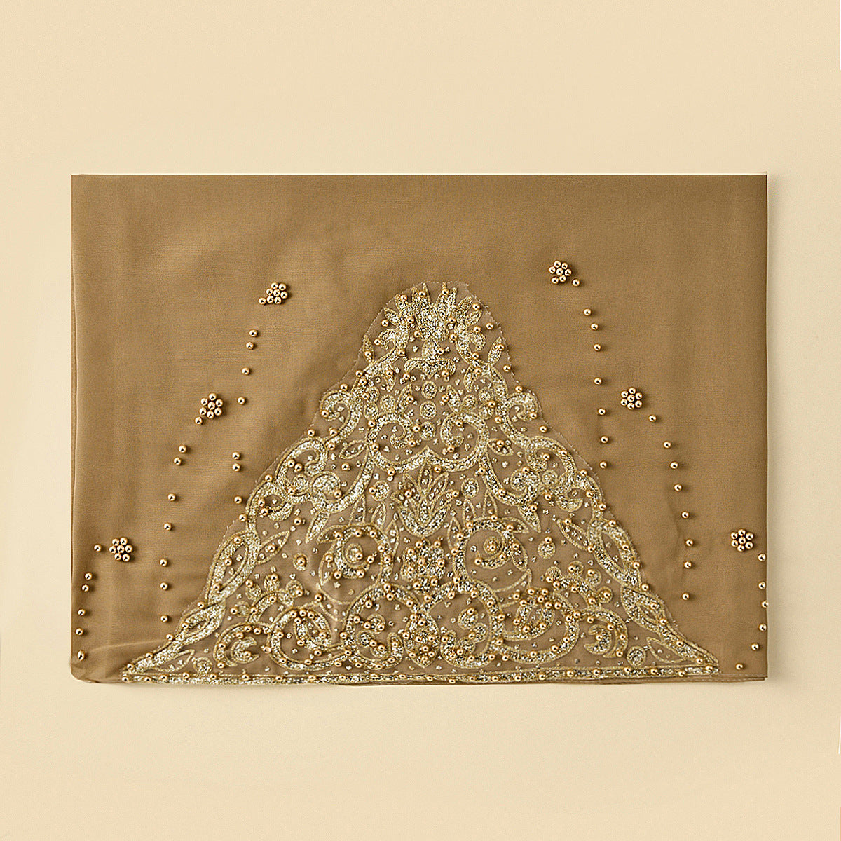 A091  Chiffon beaded hijab(MOQ: 3 pieces）