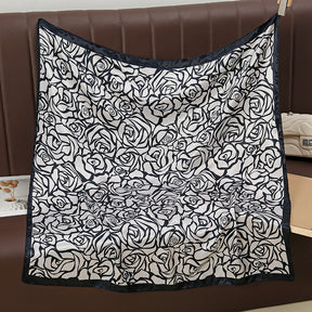 YW888  90*90cm Printed imitation silk soft luxury hijab