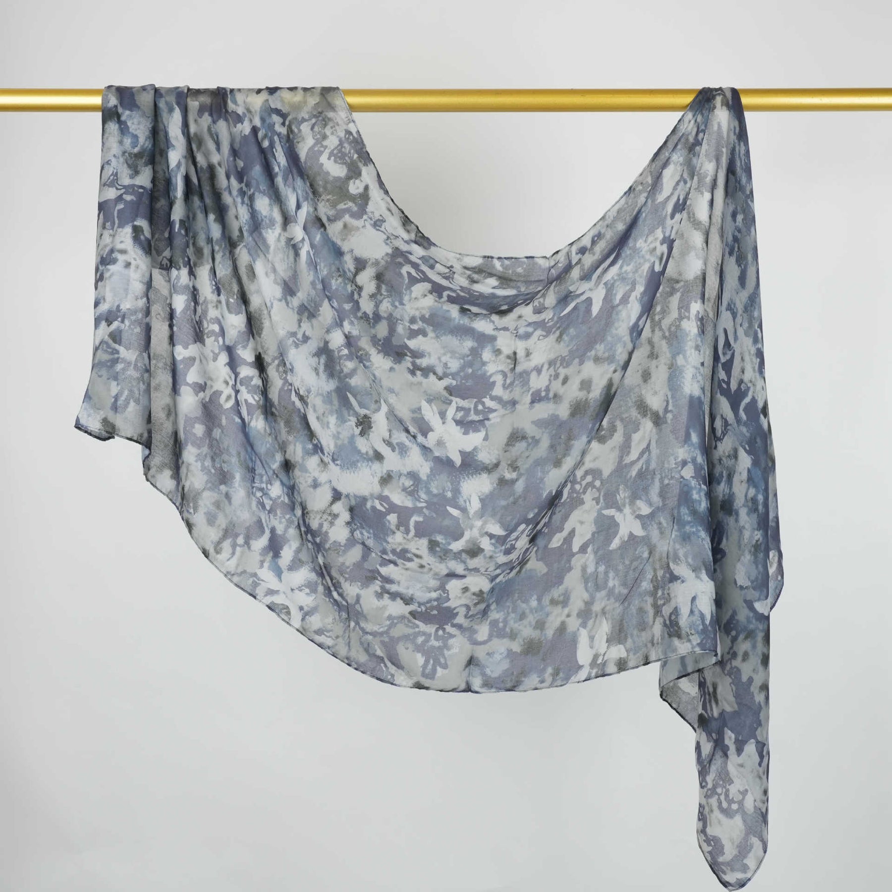 BF007  Polyester-cotton tie-dye watercolor hijab