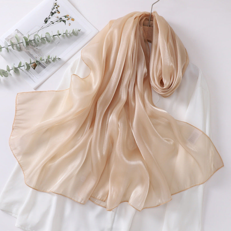 OGS01  Plain Glossy Organza Silky-Look Hijab