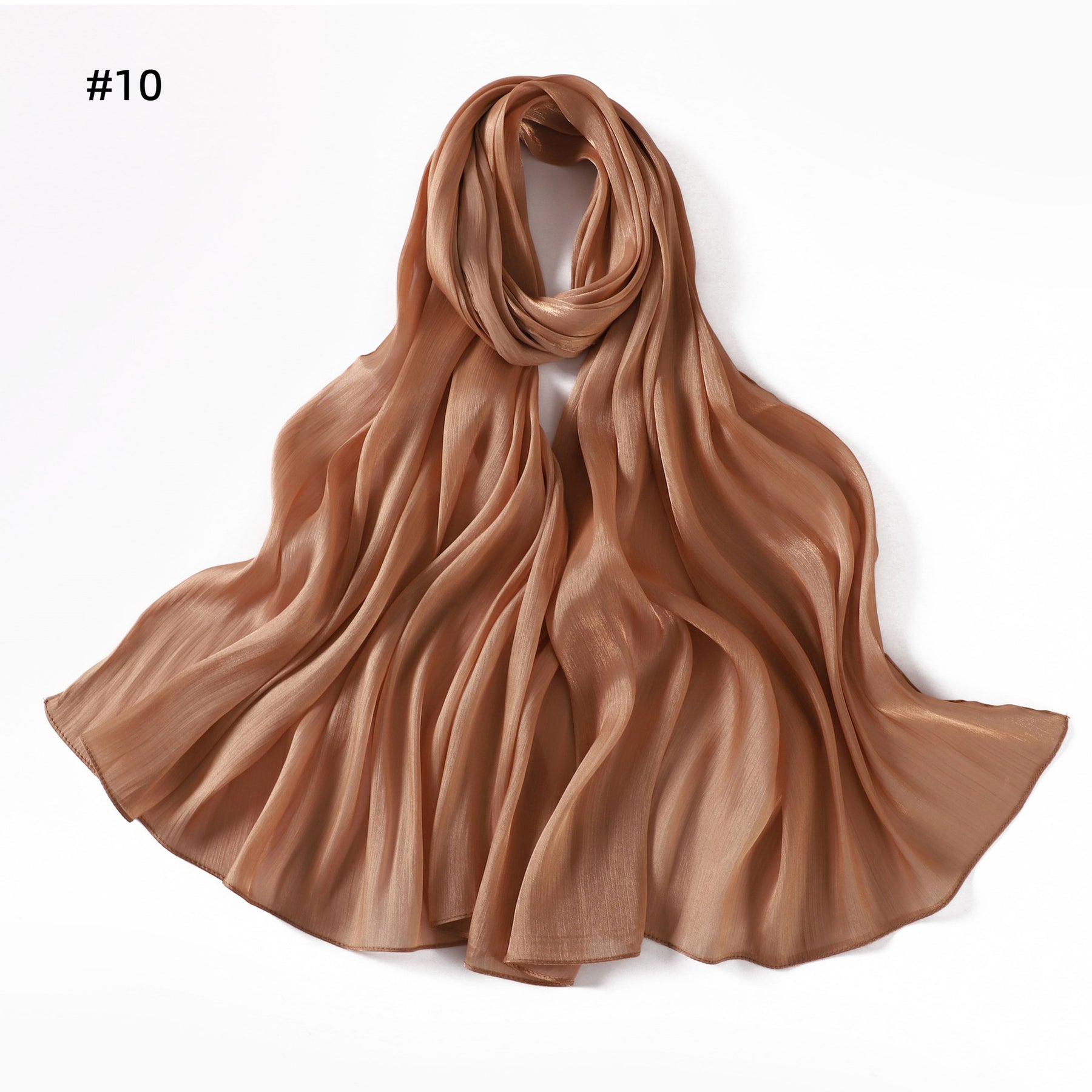YZ206  Spring and summer new thin soft shiny silk shawl scarf