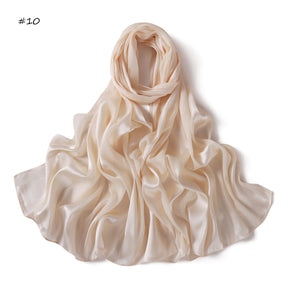 YZ291  Striped Satin Long Scarf Shawl
