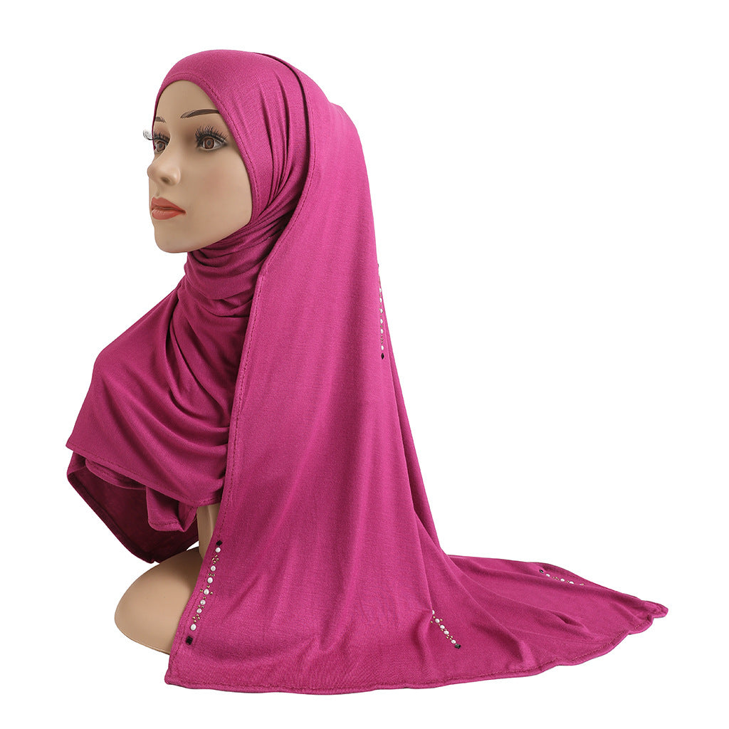 H206 Mercerized cotton plain instant hijab