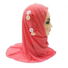 H075  Little girl hijab child cap