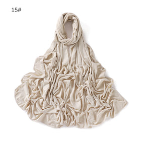 YZ101  Small-Size Plain Mercerized Cotton Jersey Hijab