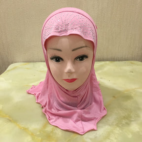 H142 hot stamping rhinestone plain instant hijab