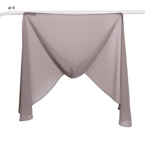 YZ317  Plain Pearl Chiffon Hijab with Built-in Magnetic Closure