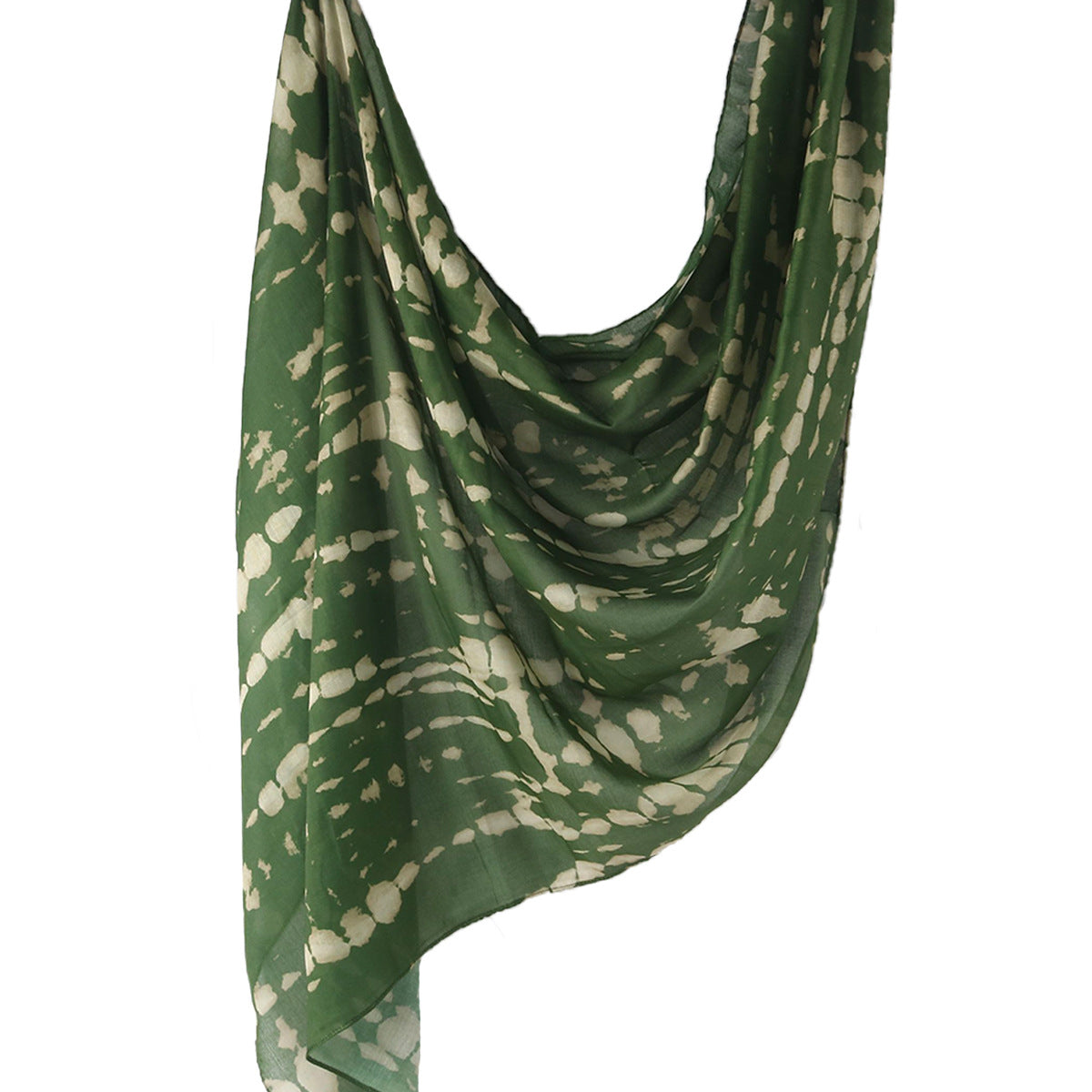 WJ001  Printed Tie-Dye Polyester Long Hijab