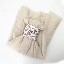 WJ01  Plain Seersucker Crinkle Fringe Edge Large Hijab