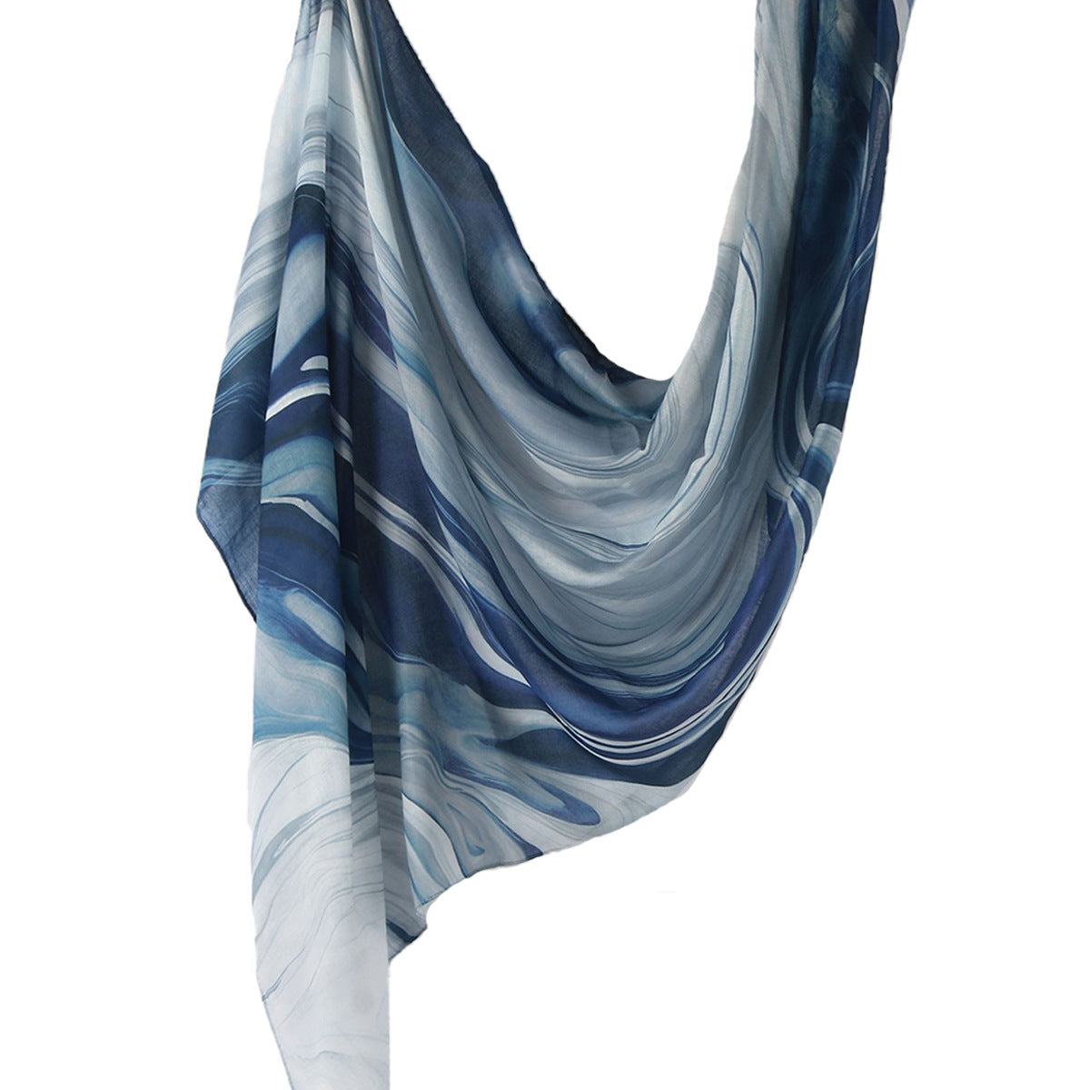 WJ001  Printed Tie-Dye Polyester Long Hijab