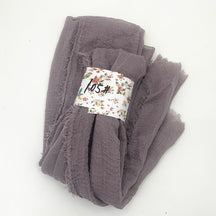 WJ01  Plain Seersucker Crinkle Fringe Edge Large Hijab