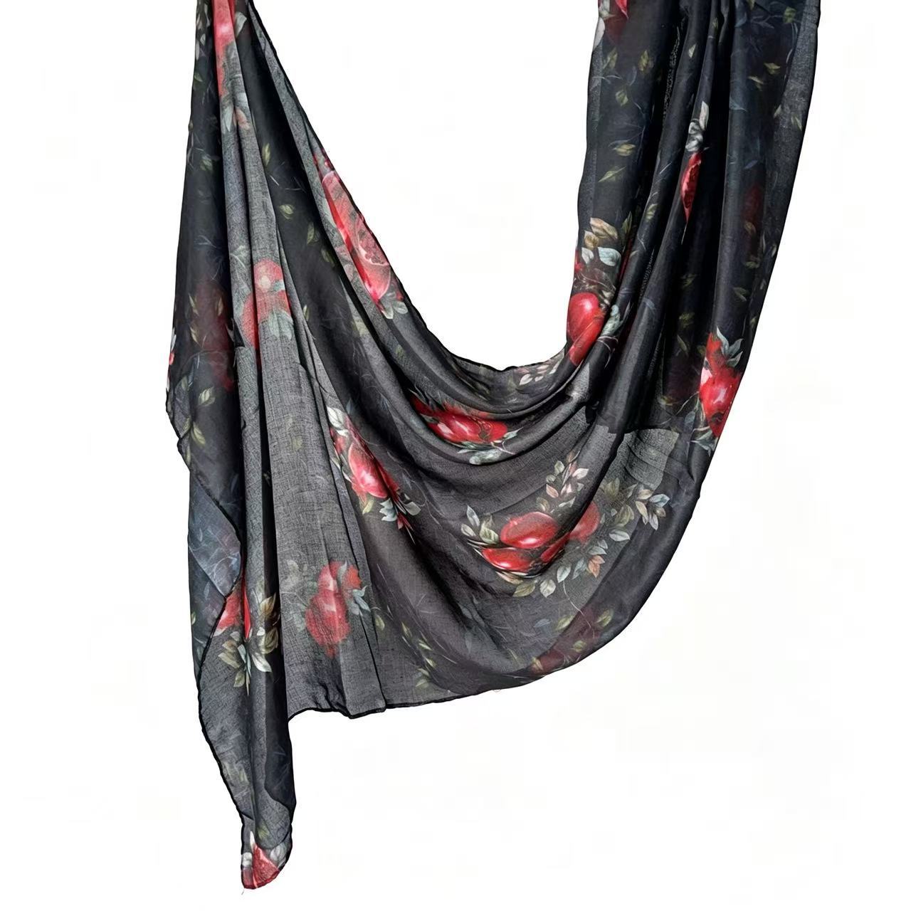 JB030 Printed Double-Sided Polyester Cotton Hijab