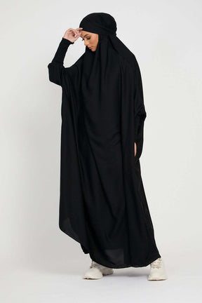 LN484 Women's long solid color robe dress abaya