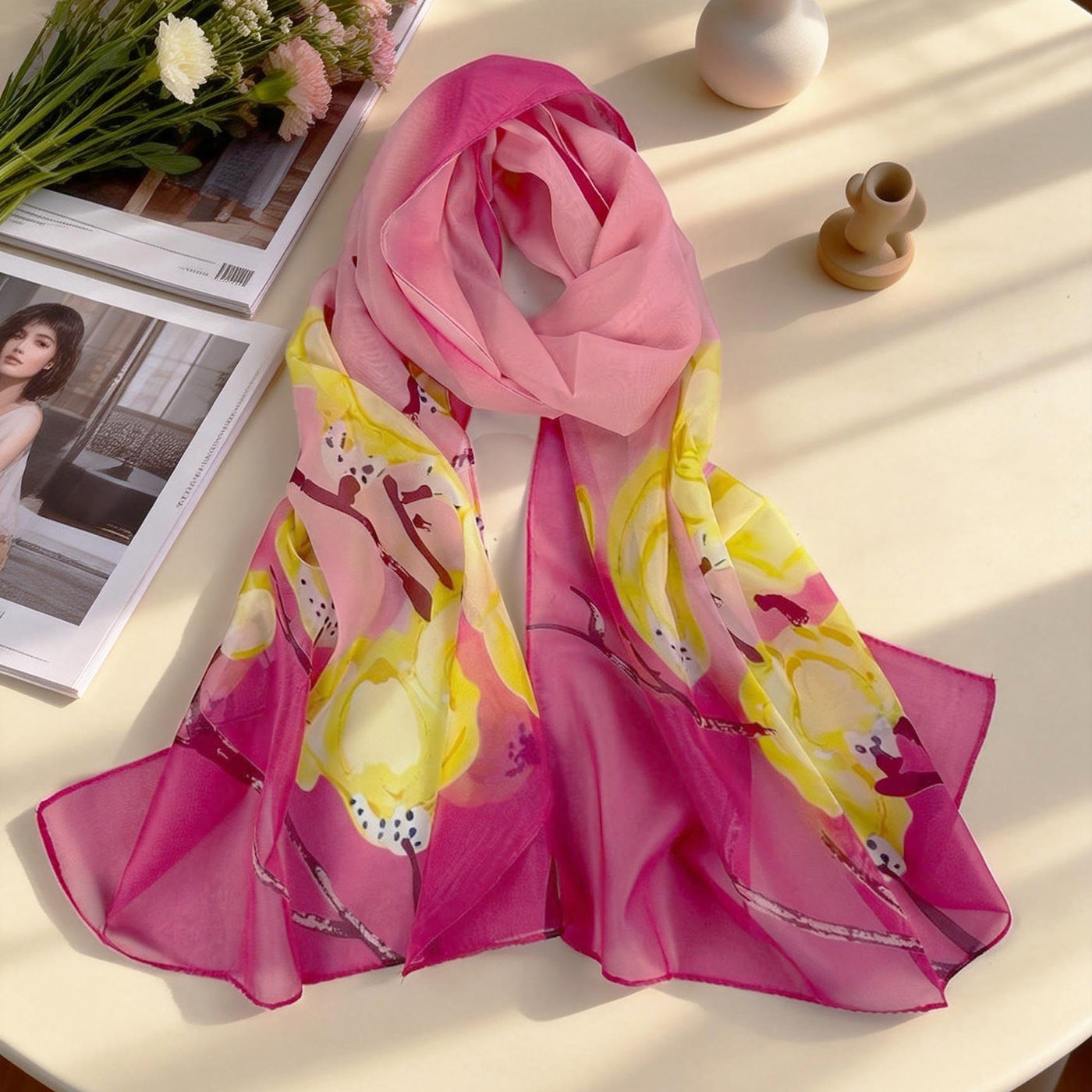 XX2001   Versatile Printed Chiffon Scarf
