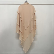 21903  Plain Polyester Triple-Layer Fresh Sweet Khimar Hijab