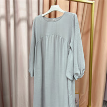 LR500 A loose and comfortable robe in a solid color - MinYang Fashion Apparel Accessory Manufacturer