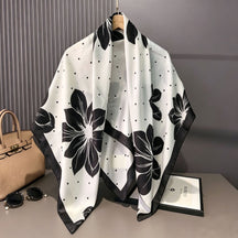 S11001  110*110 cm Printed Silk-Look Large Square Scarf