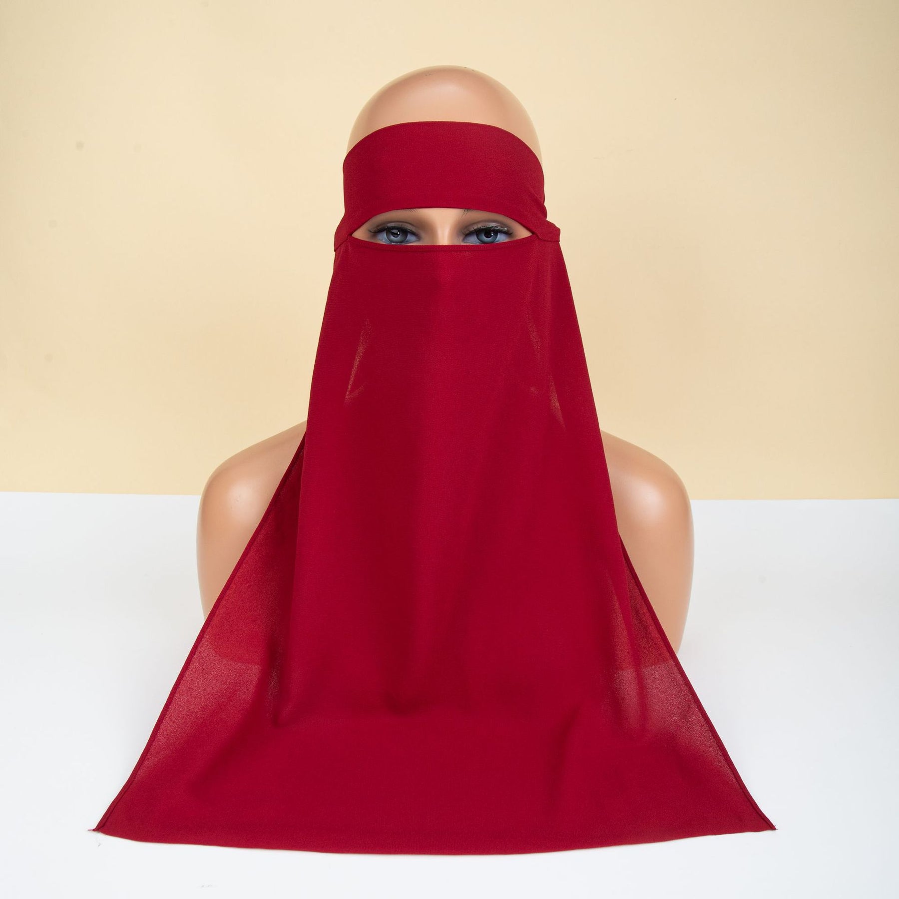 8.6-3  Plain Chiffon Hijab Face Niqabs Veil
