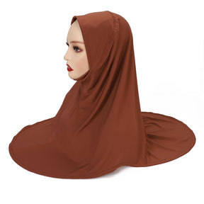 MSL352Double layer round edge headscarf high elastic gauze scarf