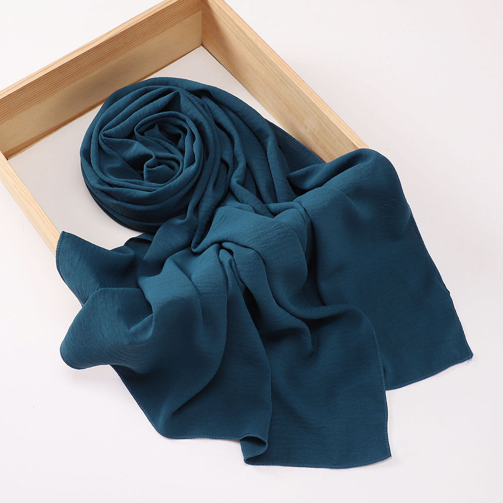 MSL426   Imitation cotton and linen pleated hijab