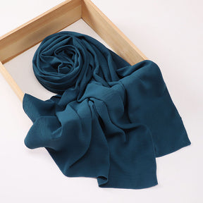 MSL426   Imitation cotton and linen pleated hijab
