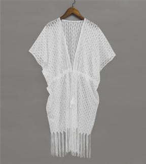 00056 Hollow lace shawl V-neck all-match tassel lace