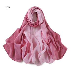 YZ199  Gradient color headscarf shawl women's scarf