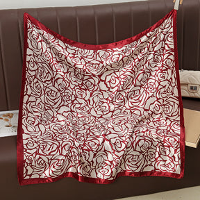YW888  90*90cm Printed imitation silk soft luxury hijab