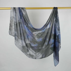 BF007  Polyester-cotton tie-dye watercolor hijab