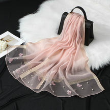 MZ070,71,72  Organza Pearl-Studded Women’s Sun Protection Scarf