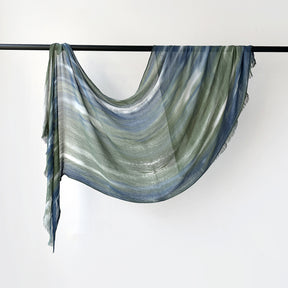 SS007  Gradient Rainbow Collection Short Tassel Crinkled Hijab