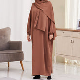 XG2057 solid color muslim abaya dress with hijab