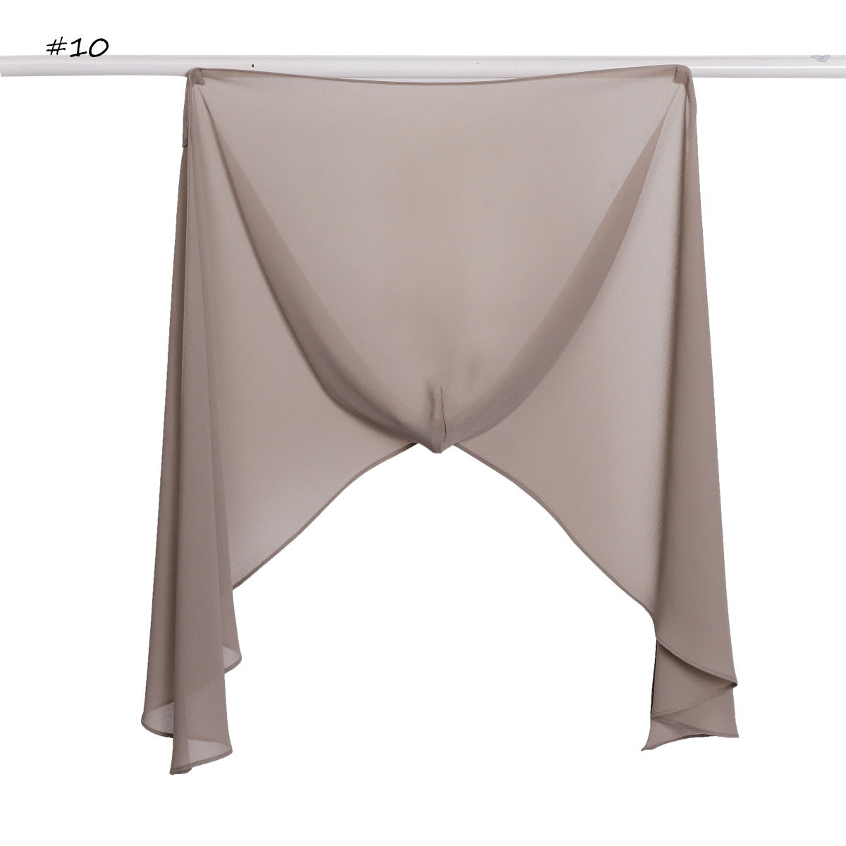 YZ317  Plain Pearl Chiffon Hijab with Built-in Magnetic Closure