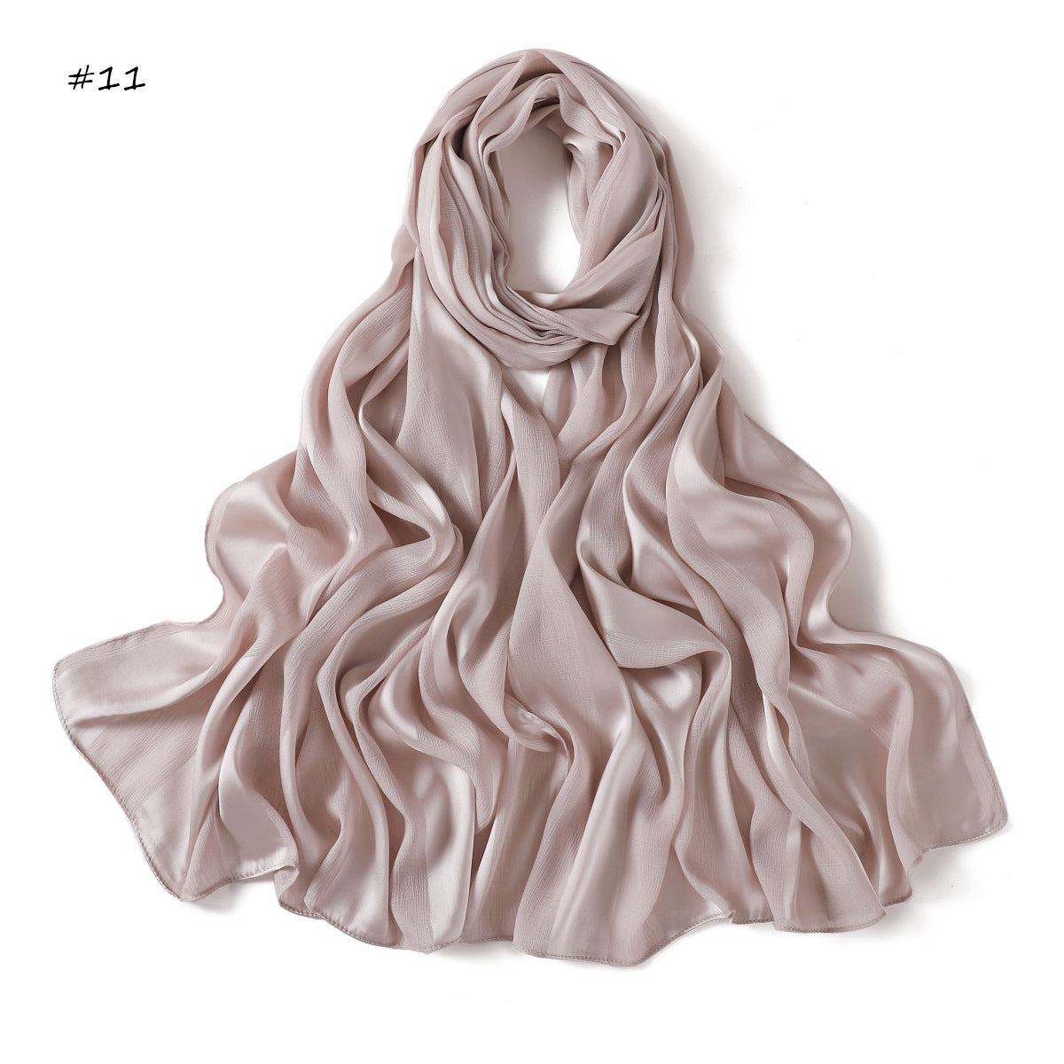 YZ291  Striped Satin Long Scarf Shawl