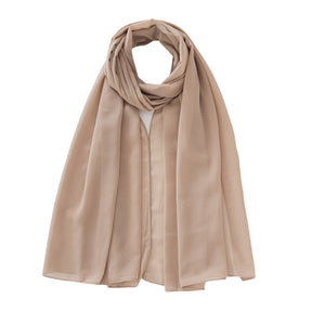 WJA293  Plain Pearl Chiffon Hijab