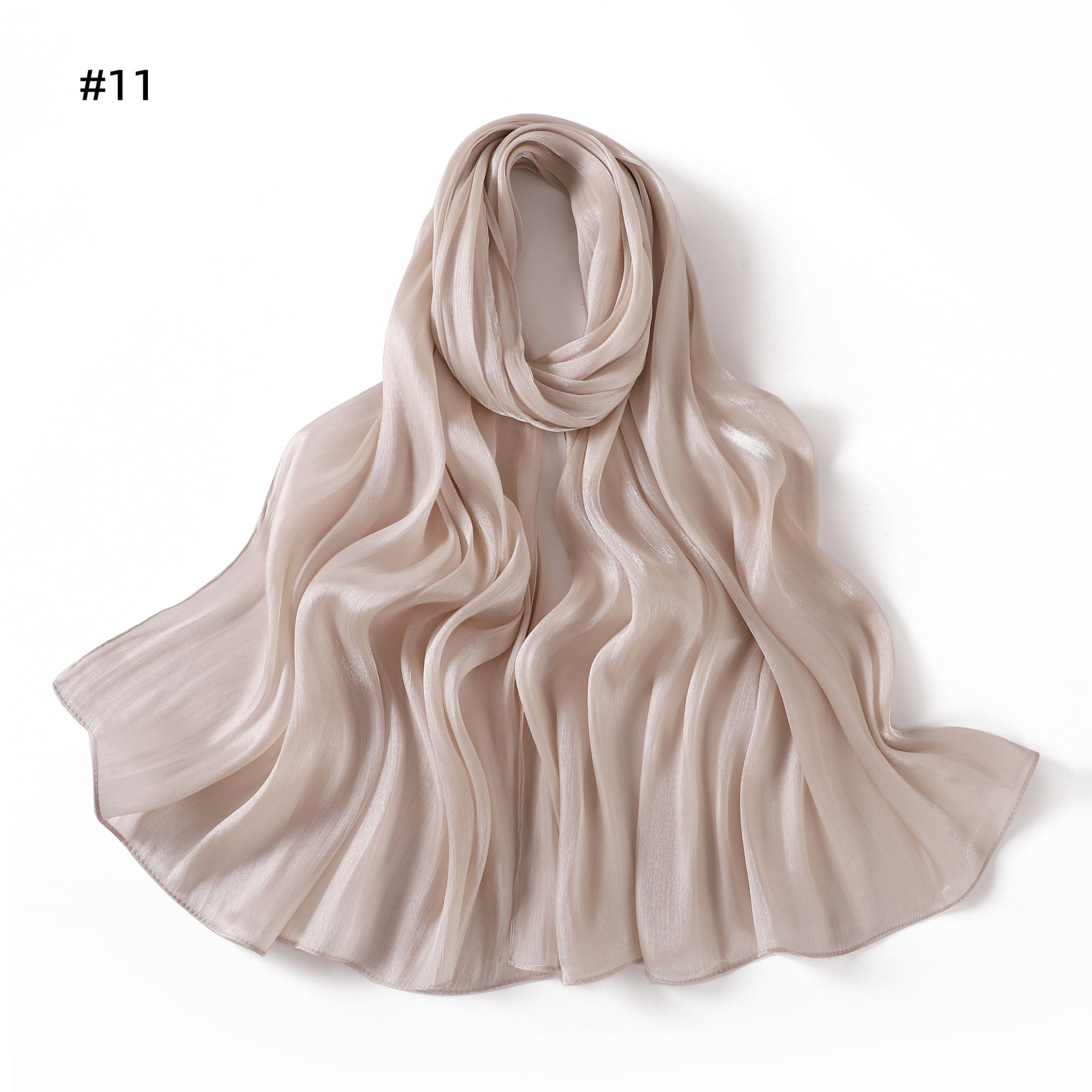 YZ206  Spring and summer new thin soft shiny silk shawl scarf