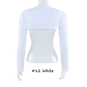 YZ17  Solid color modal cotton bottoming shoulder sleeves
