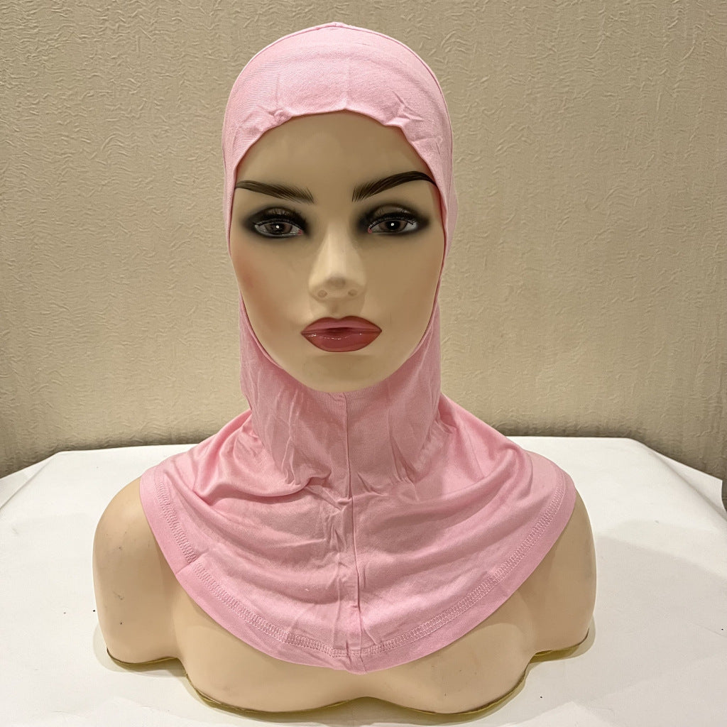 H173 Modal mercerized cotton plain instant hijab turban hat