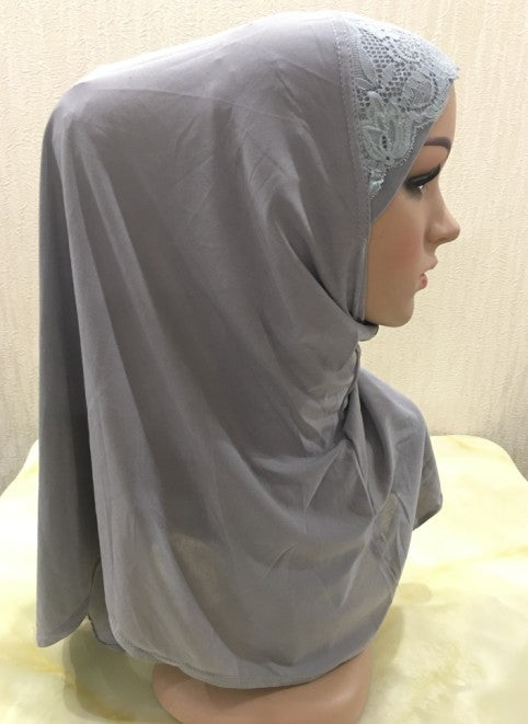 H020 plain instant hijab turban hat